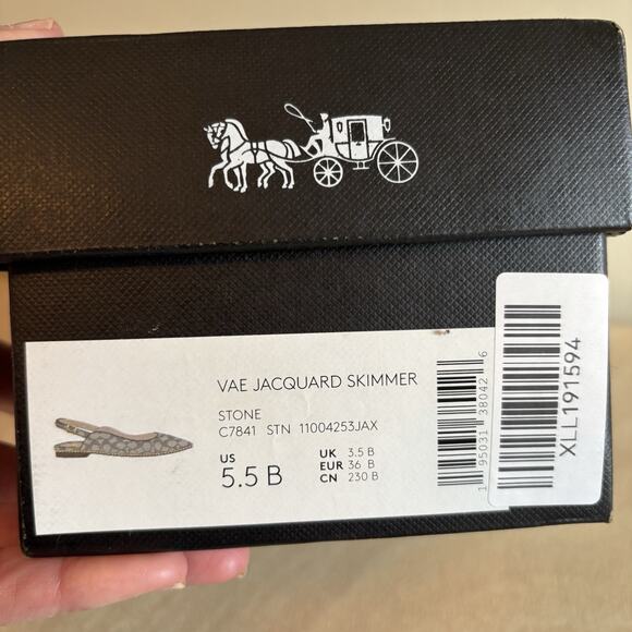 Coach VAE Jacquard Skimmer Slingback Flats - Picture 12 of 12